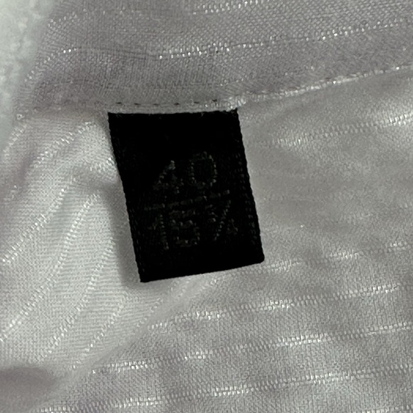 Lanvin‎ Men's Popover Bib Shirt 40 15 3/4 Medium Lavender Purple Made In Italy - Picture 9 of 15